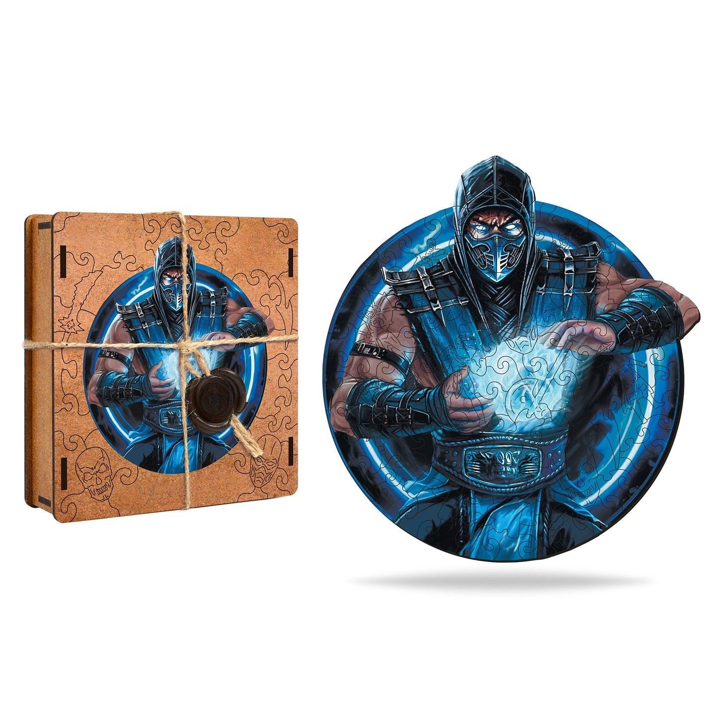 Frost Warrior Themed Round Puzzle Set
