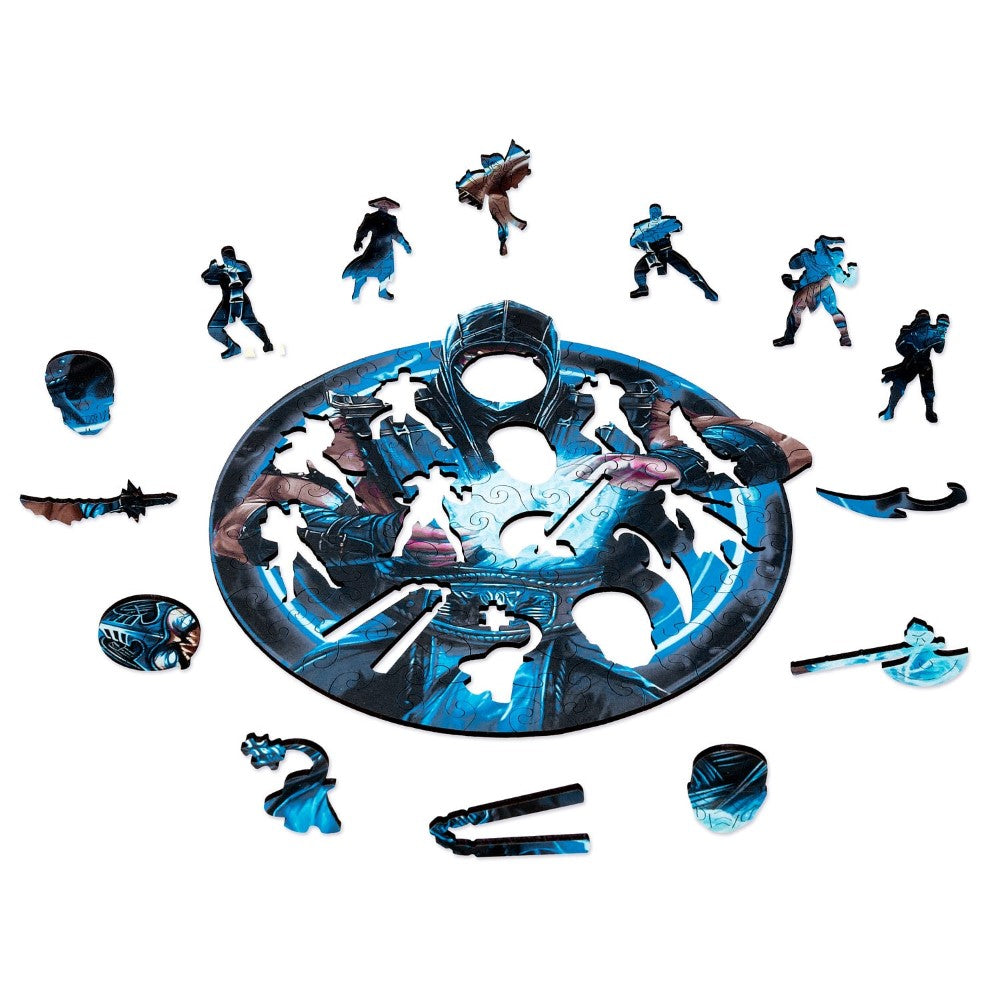 Frost Warrior Themed Round Puzzle Set