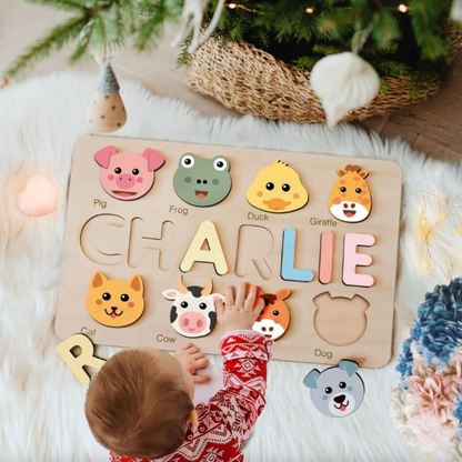 Personalized Educational Animal Puzzle For Toddlers