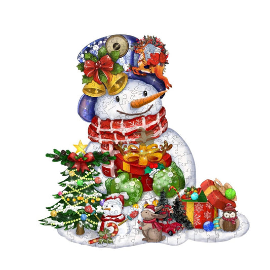 Snowman Wooden Jigsaw Puzzle