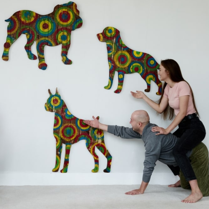 Colorful Labrador Puzzle Set