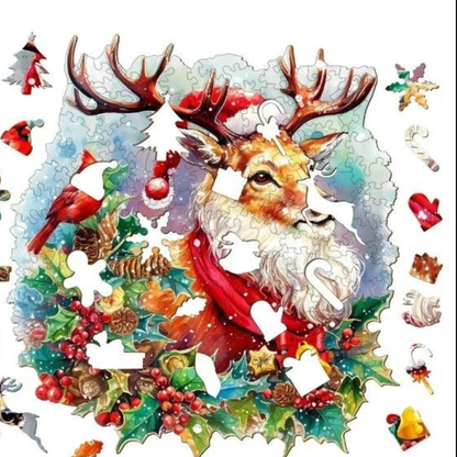 Sparkle Reindeer Wooden Jigsaw Puzzle