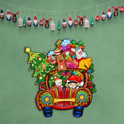 Christmas Car Wooden Jigsaw Puzzle