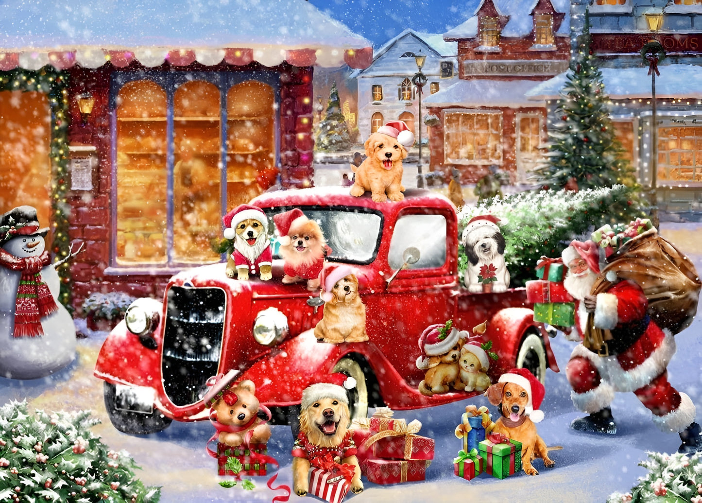 Christmas Dogs Jigsaw Puzzle