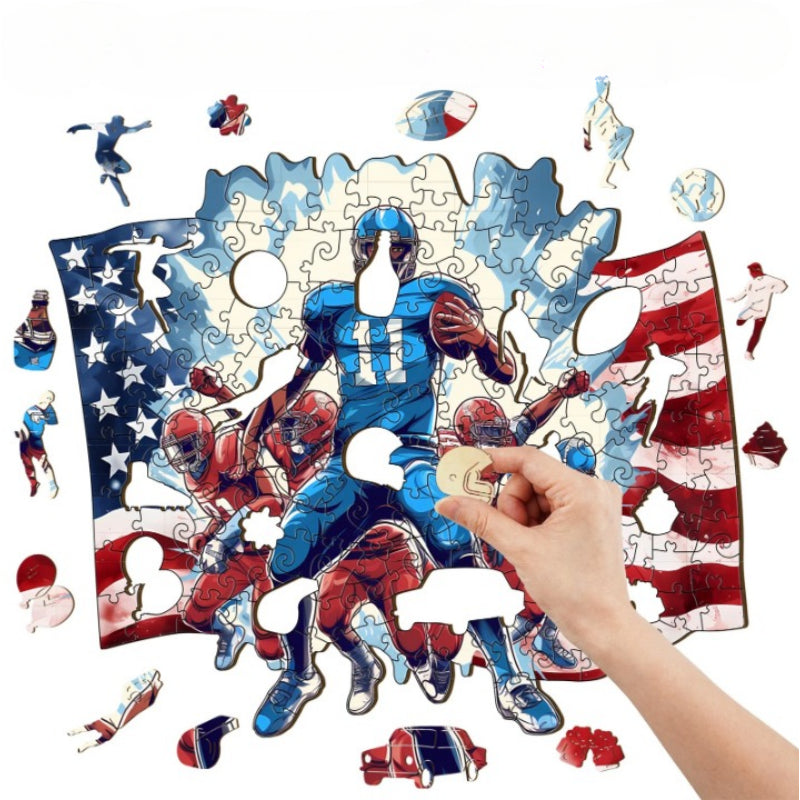 Football Wooden Jigsaw Puzzle