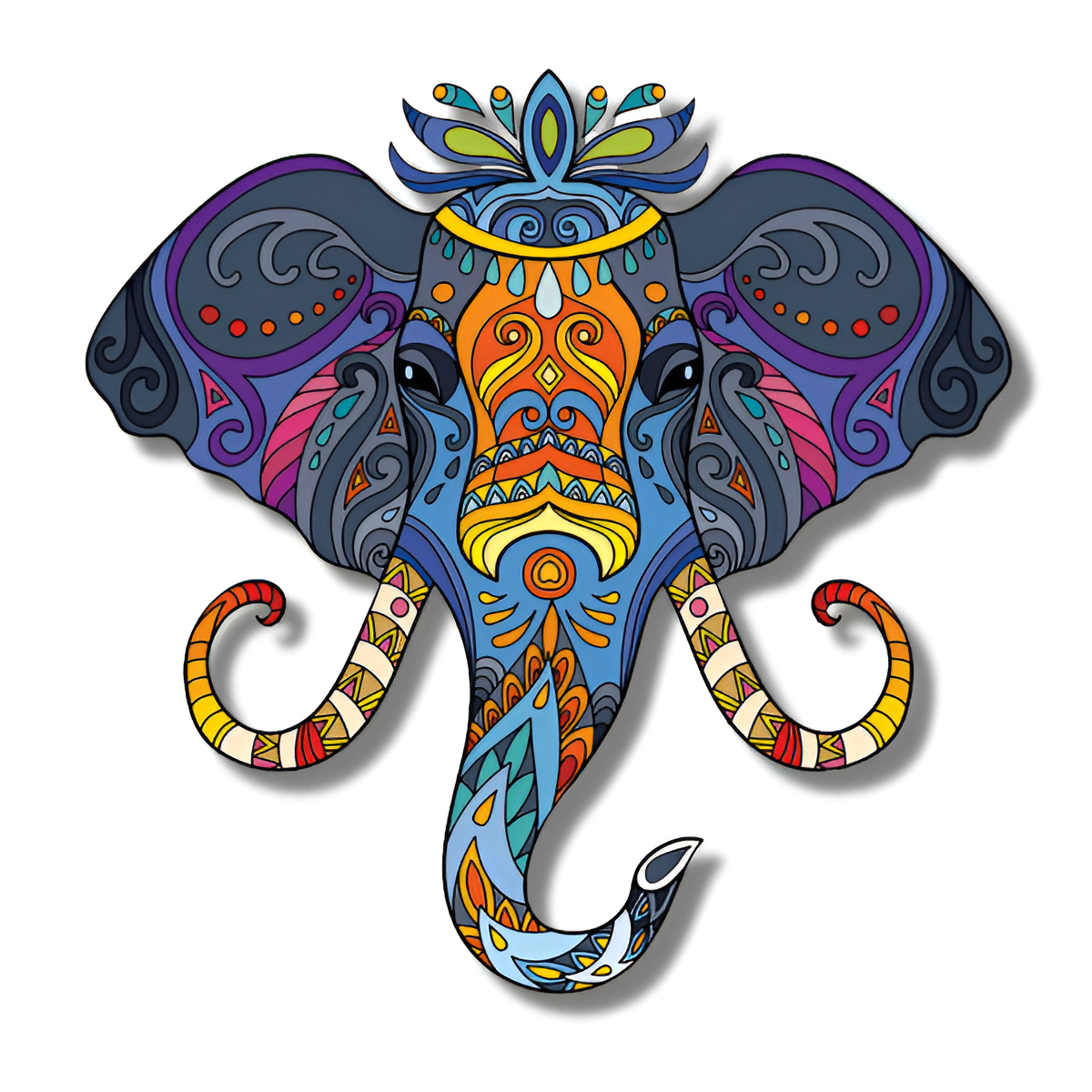 Jewel Elephant Wooden Puzzle
