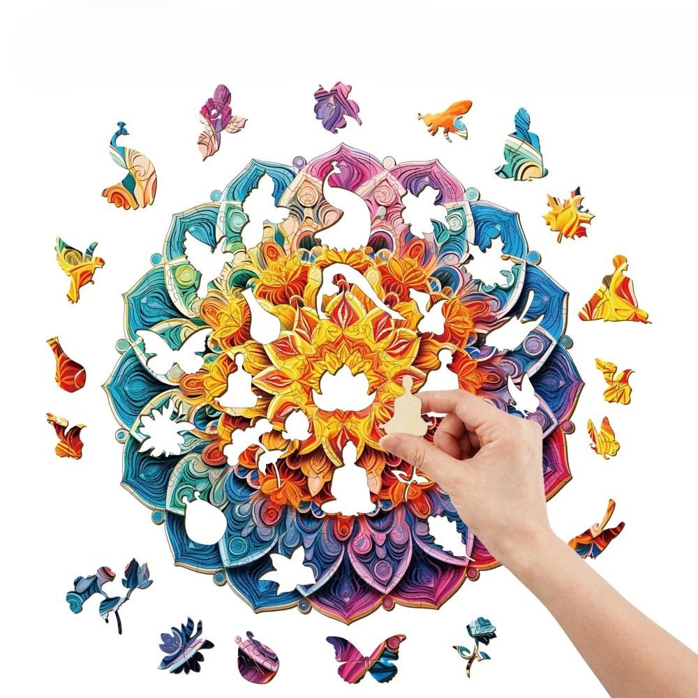 Mandala Mirror Wooden Jigsaw Puzzle