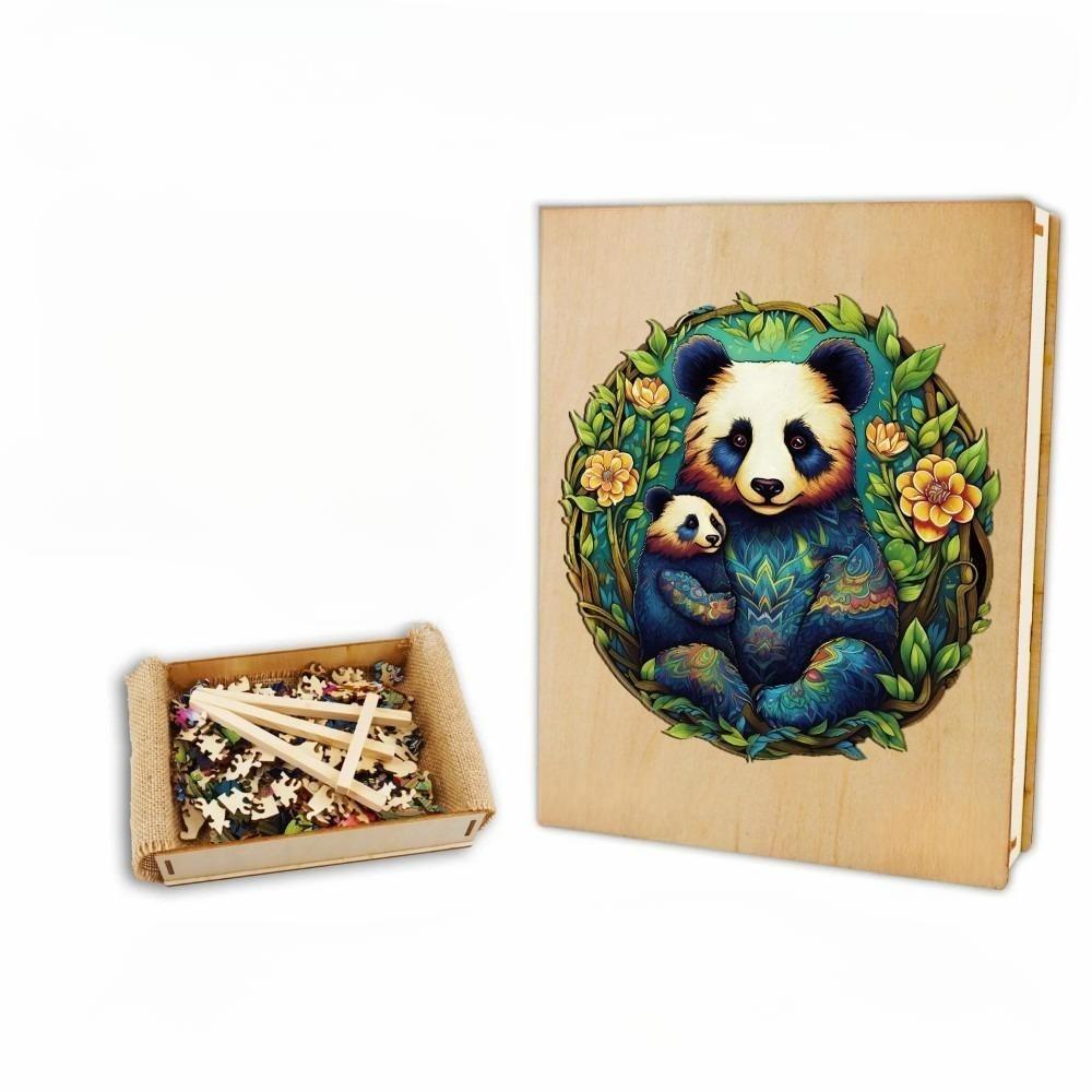 Panda Family Wooden Jigsaw Puzzle