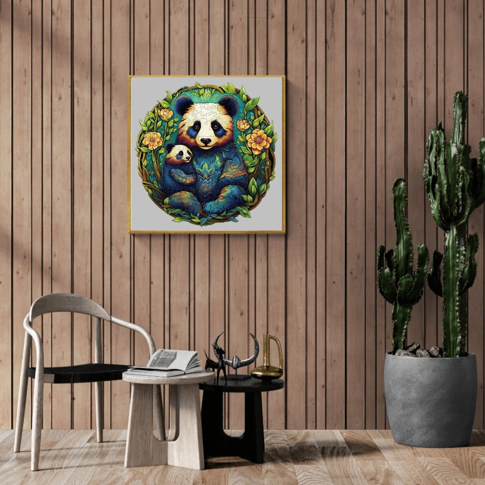 Panda Family Wooden Jigsaw Puzzle
