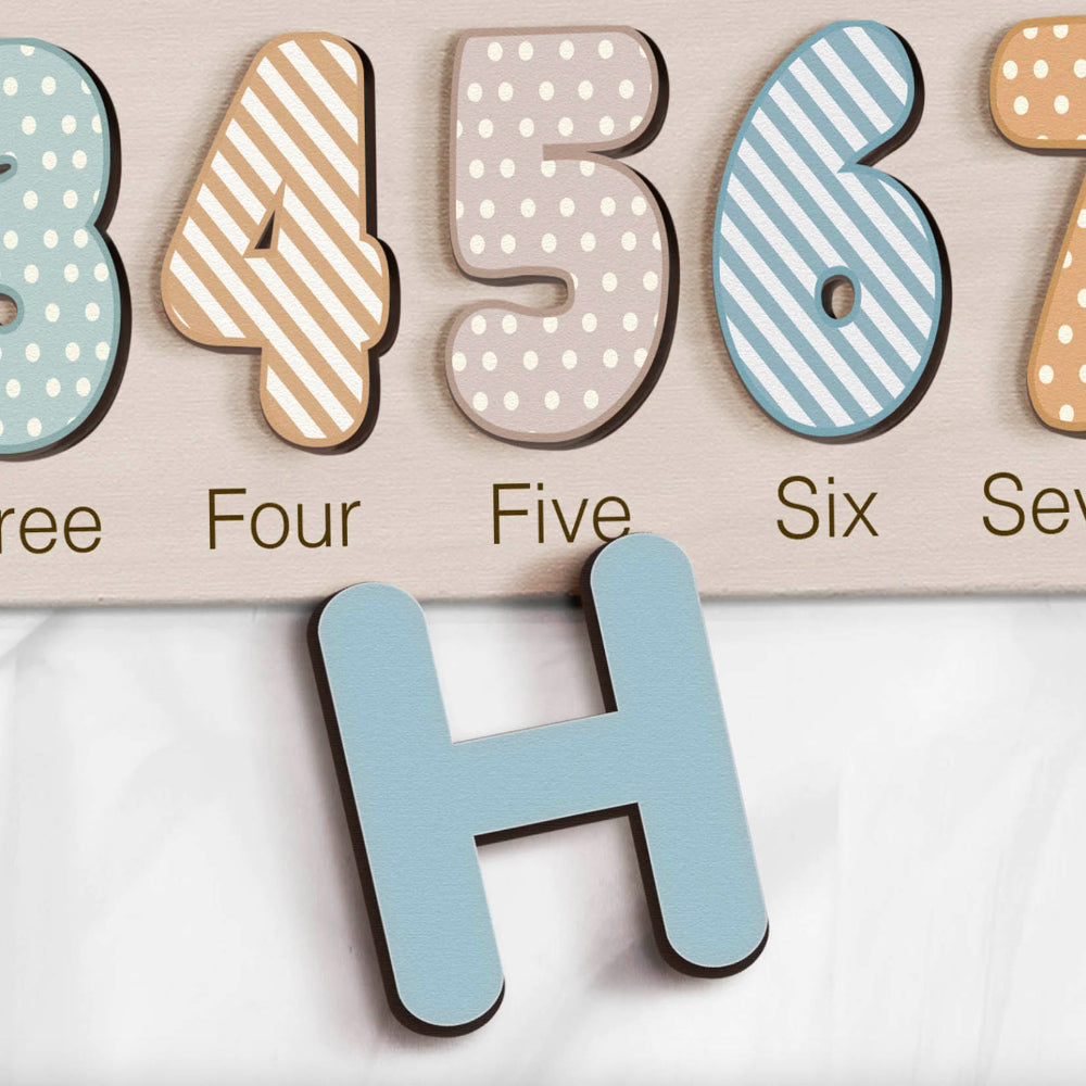Siesta Custom Wooden Name And Numbers Puzzle