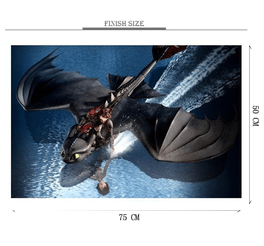 Riding Night Fury Wooden 1000 Piece Jigsaw Puzzle Toy For Adults and Kids