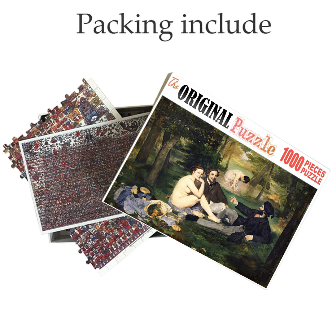 Tradesmen Picnic is Wooden 1000 Piece Jigsaw Puzzle Toy For Adults and Kids