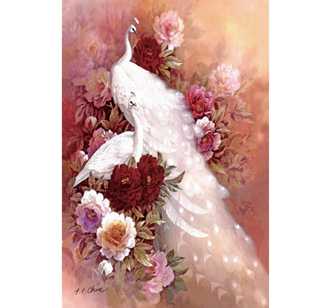 White Peacock is Wooden 1000 Piece Jigsaw Puzzle Toy For Adults and Kids