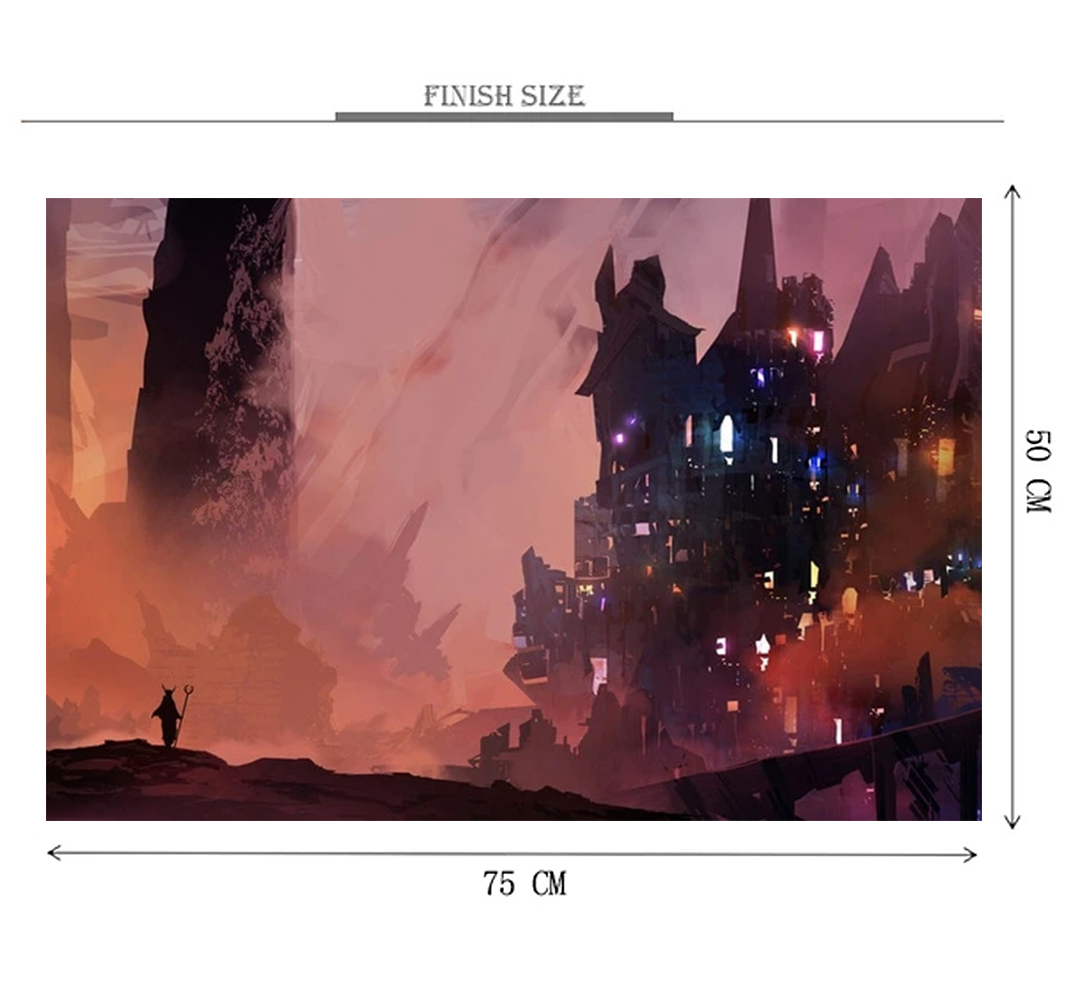 Lost City of Knights Wooden 1000 Piece Jigsaw Puzzle Toy For Adults and Kids