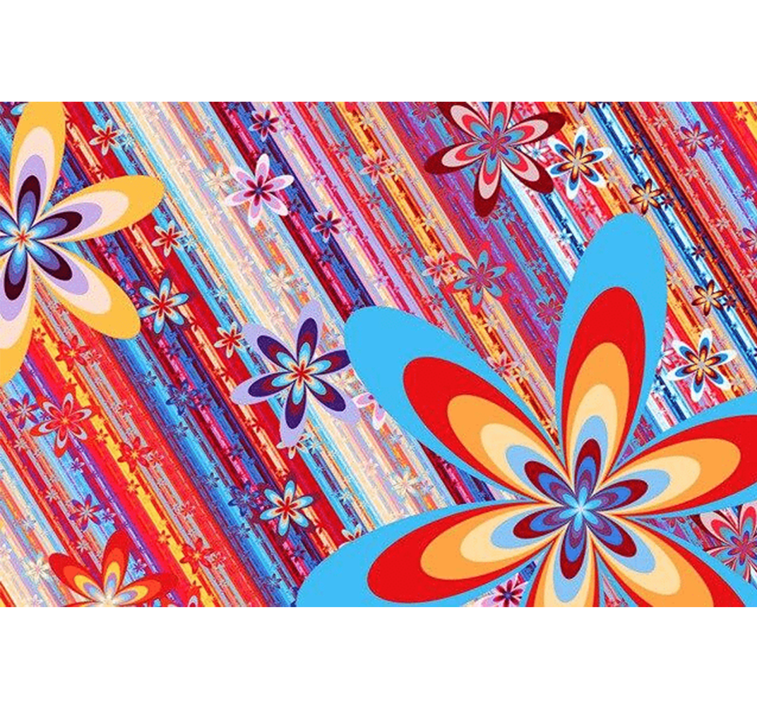 Flower Vector Pattern Wooden 1000 Piece Jigsaw Puzzle Toy For Adults and Kids