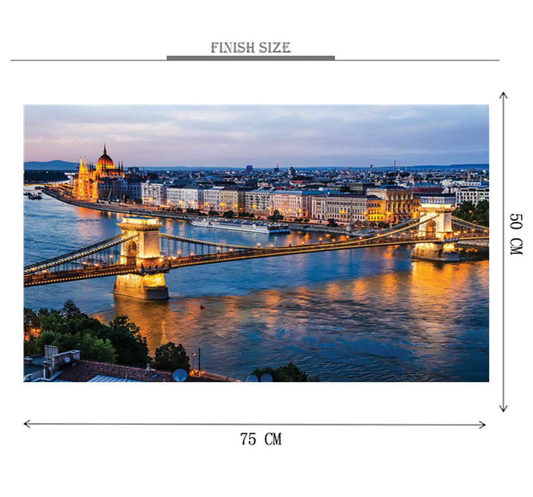 Bridge Lighting is Wooden 1000 Piece Jigsaw Puzzle Toy For Adults and Kids