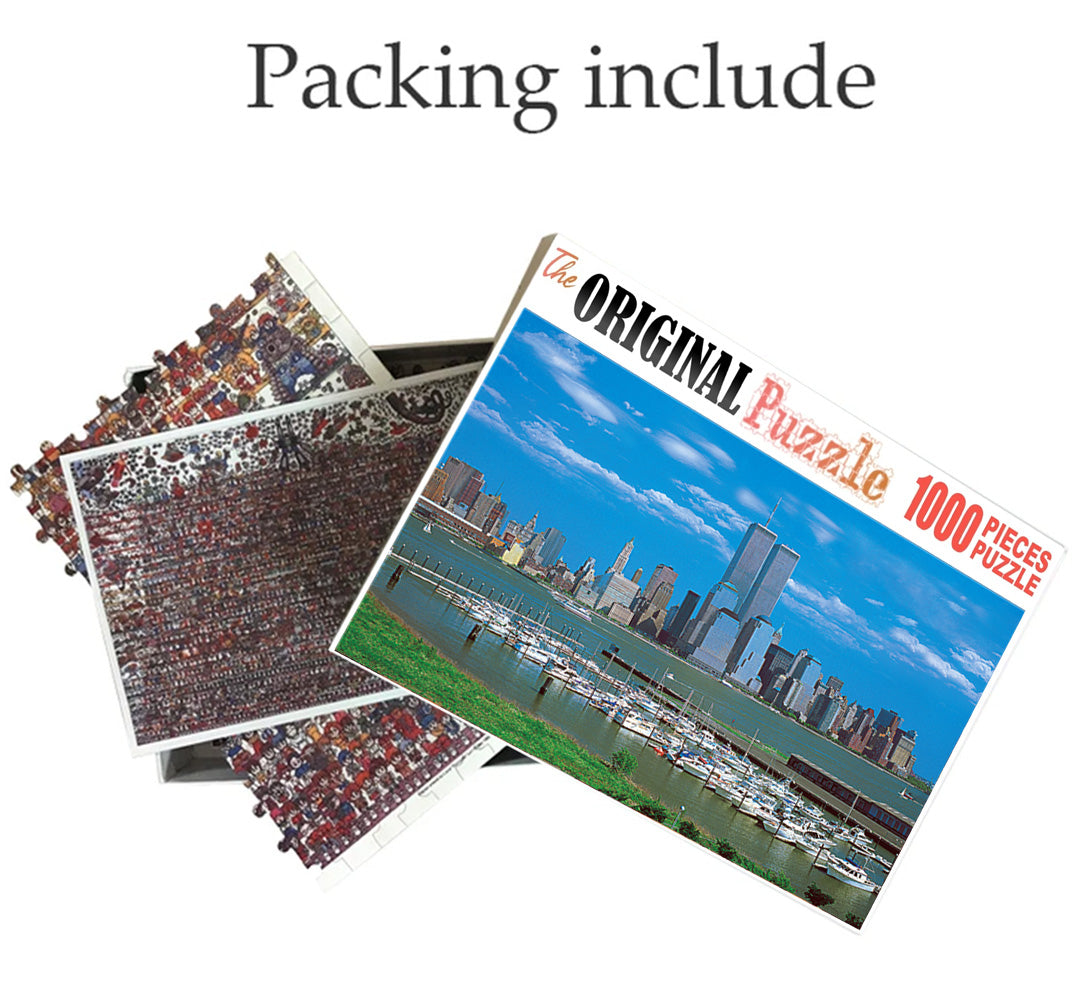 Trade Centre Dock Yard is Wooden 1000 Piece Jigsaw Puzzle Toy For Adults and Kids