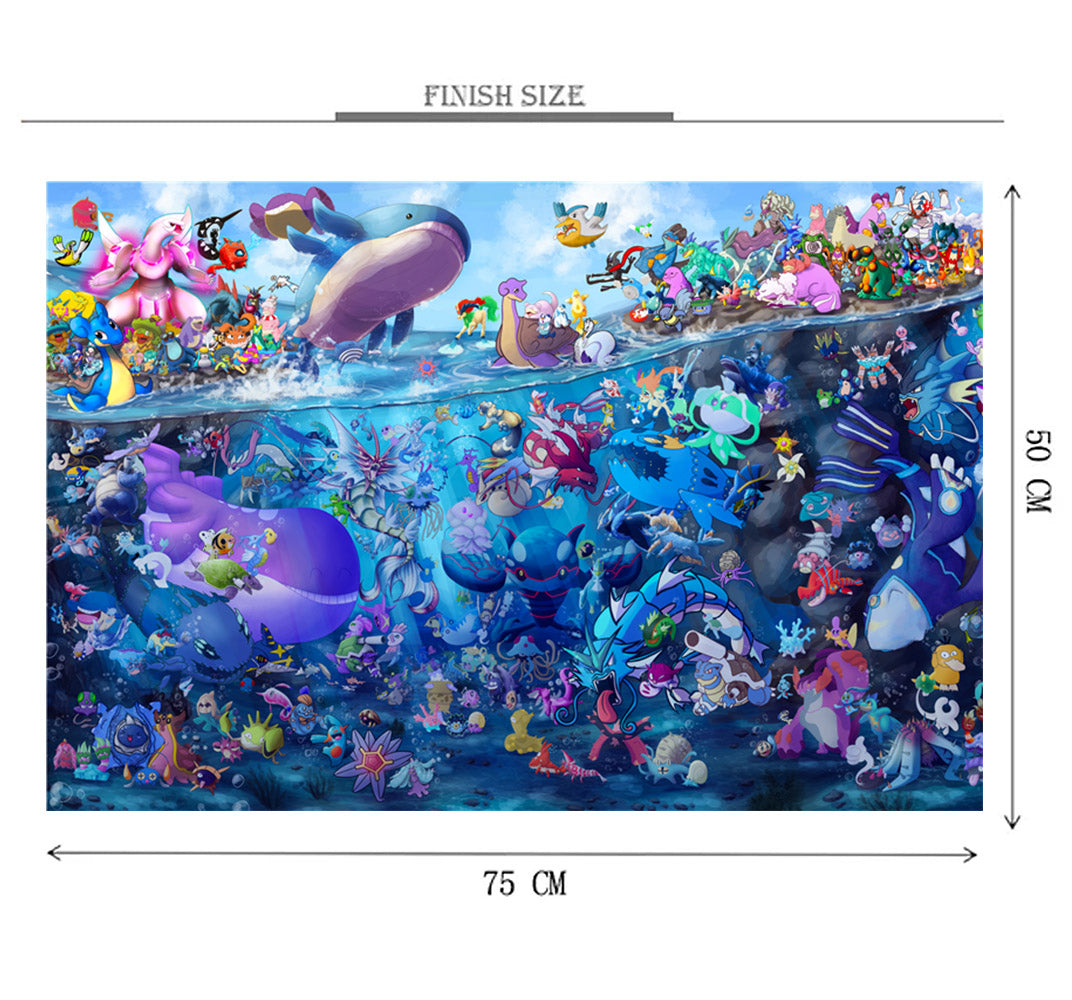 Underwater Creature Wooden 1000 Piece Jigsaw Puzzle Toy For Adults and Kids