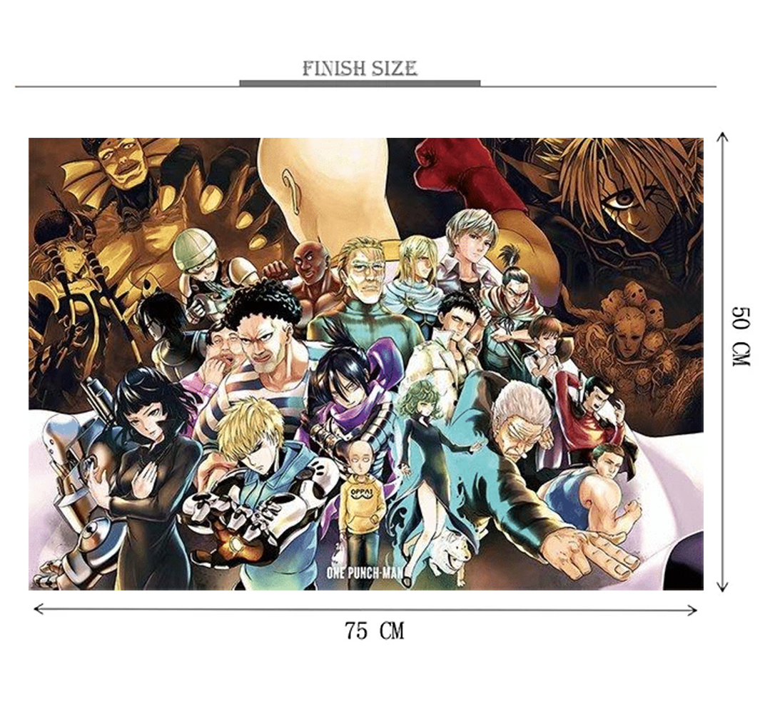 One Punch Man Super Devil Wooden 1000 Piece Jigsaw Puzzle Toy For Adults and Kids