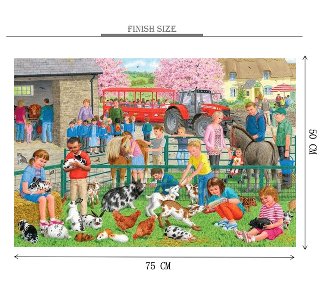 Pet Park for Kids Wooden 1000 Piece Jigsaw Puzzle Toy For Adults and Kids