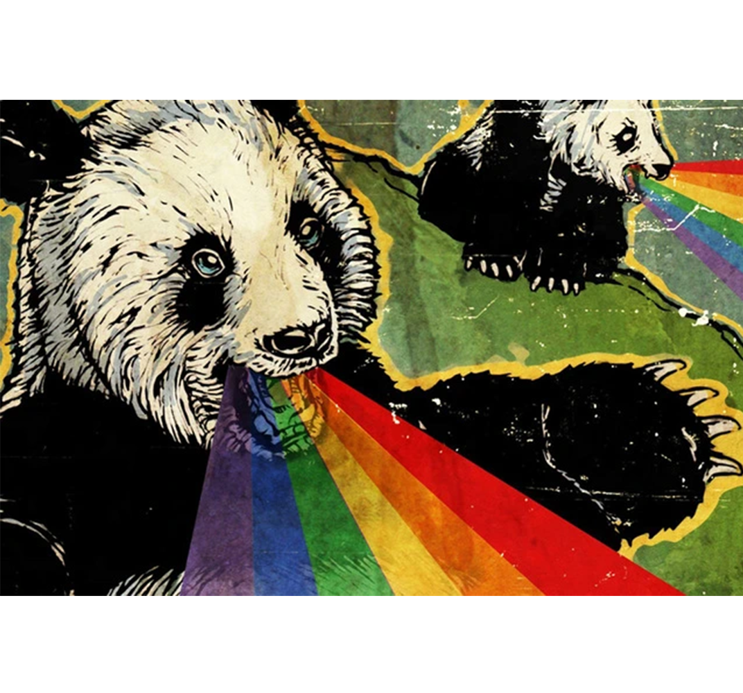 Panda Rainbow Wooden 1000 Piece Jigsaw Puzzle Toy For Adults and Kids