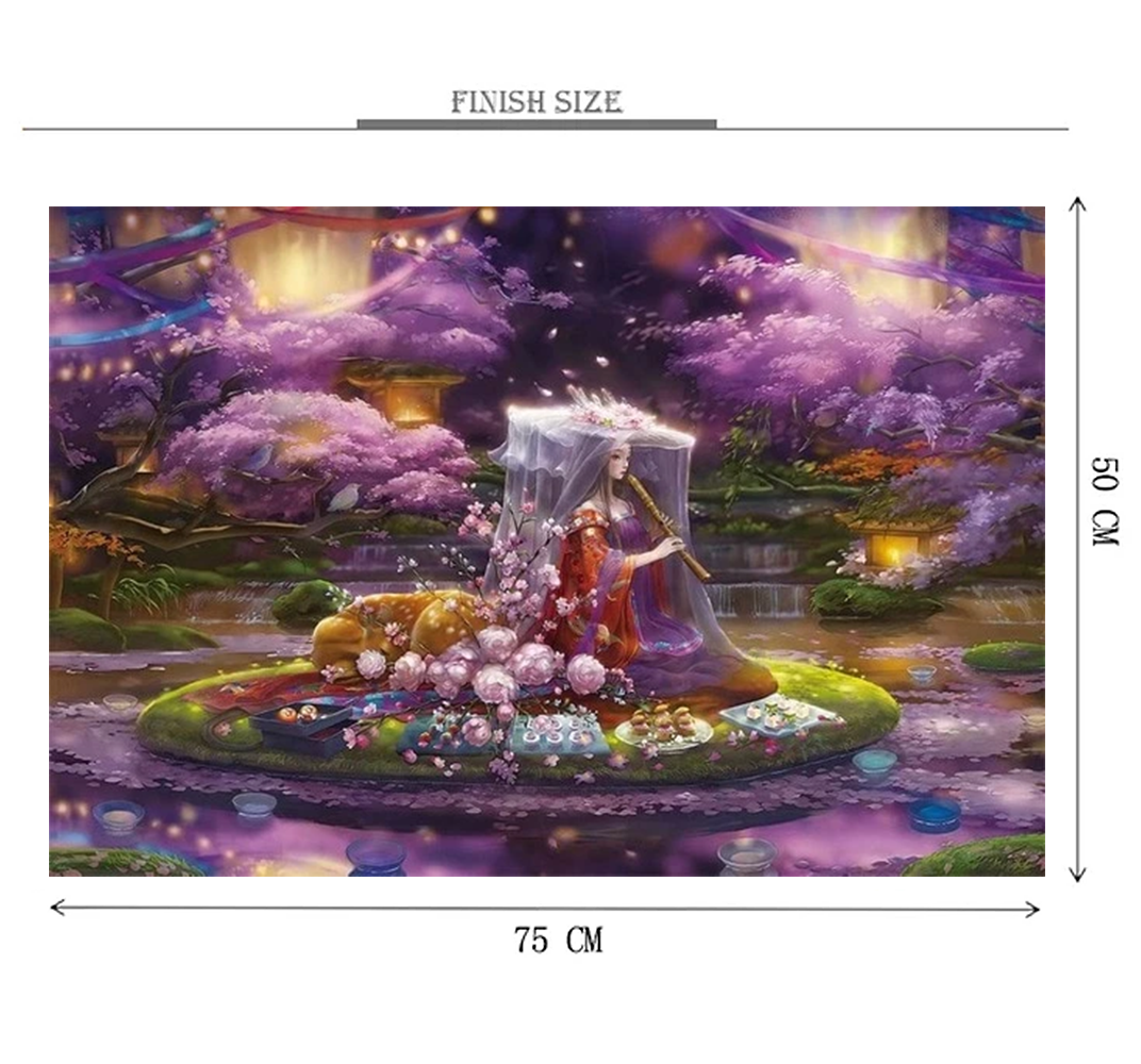 Beautiful Flute Player is Wooden 1000 Piece Jigsaw Puzzle Toy For Adults and Kids