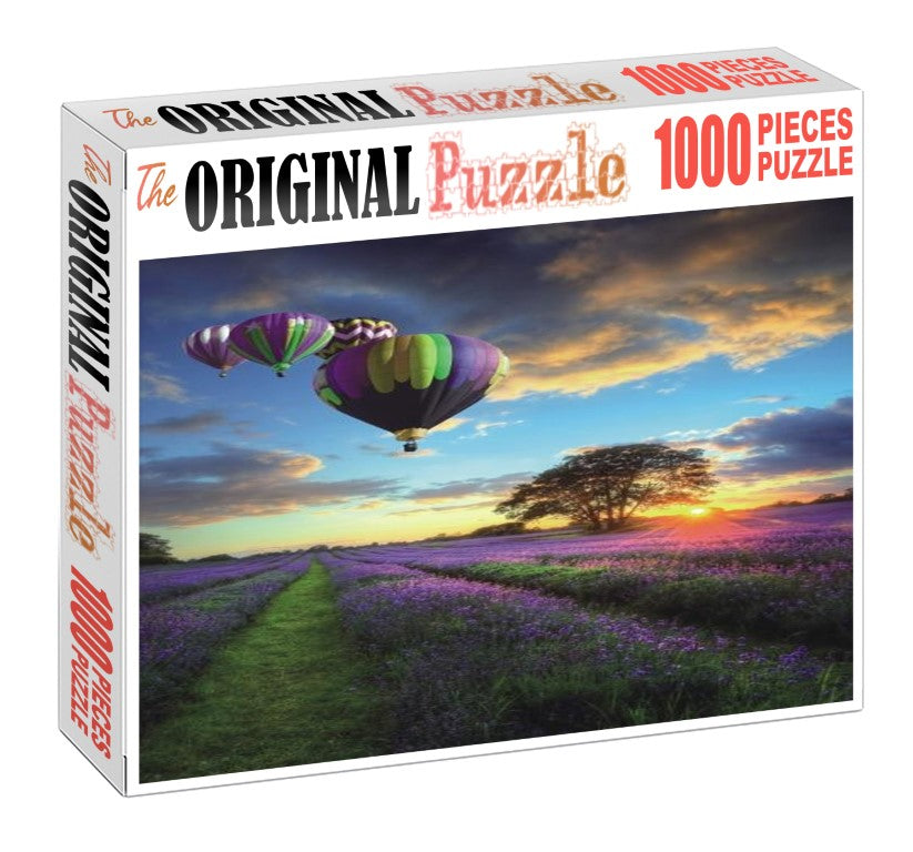 Purple Shade Balloon is Wooden 1000 Piece Jigsaw Puzzle Toy For Adults and Kids