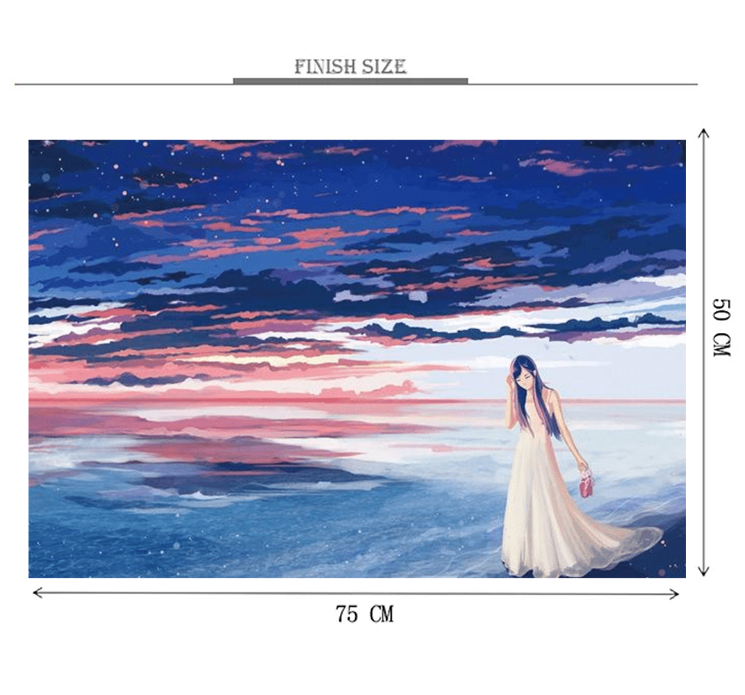 Lonely Girl Wooden 1000 Piece Jigsaw Puzzle Toy For Adults and Kids