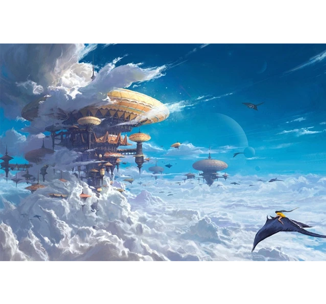 Sky City of Magic Wooden 1000 Piece Jigsaw Puzzle Toy For Adults and Kids