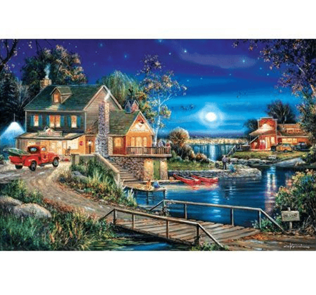 Mini House Dock is Wooden 1000 Piece Jigsaw Puzzle Toy For Adults and Kids