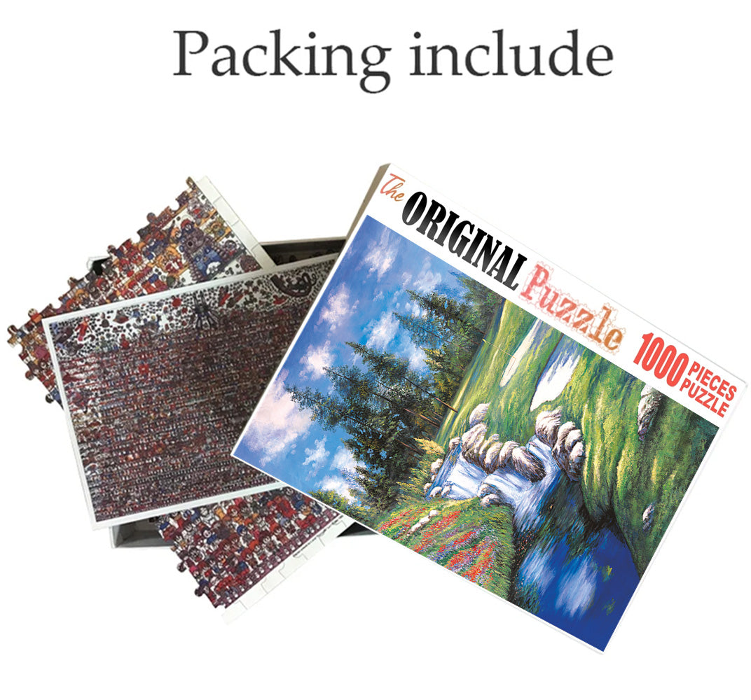 Flowing River is Wooden 1000 Piece Jigsaw Puzzle Toy For Adults and Kids
