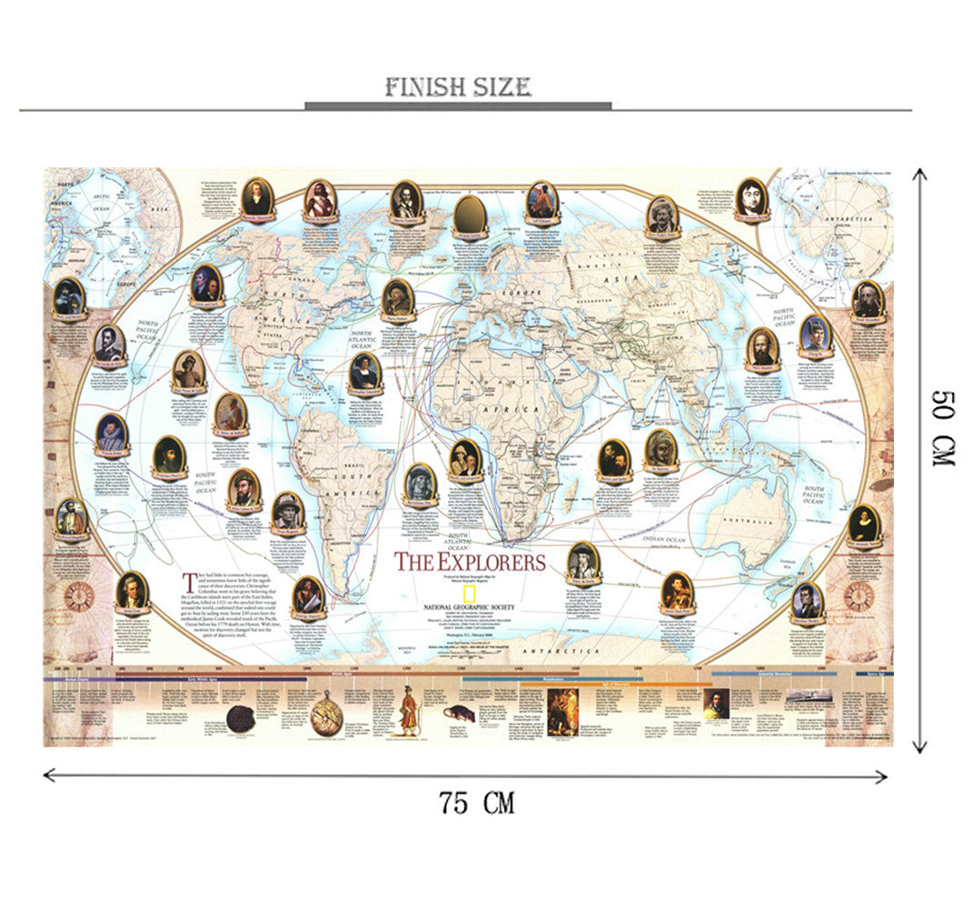 The Explorers Wooden 1000 Piece Jigsaw Puzzle Toy For Adults and Kids