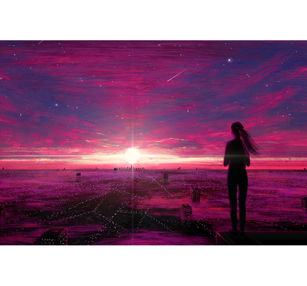Soul Pink Rays Wooden 1000 Piece Jigsaw Puzzle Toy For Adults and Kids