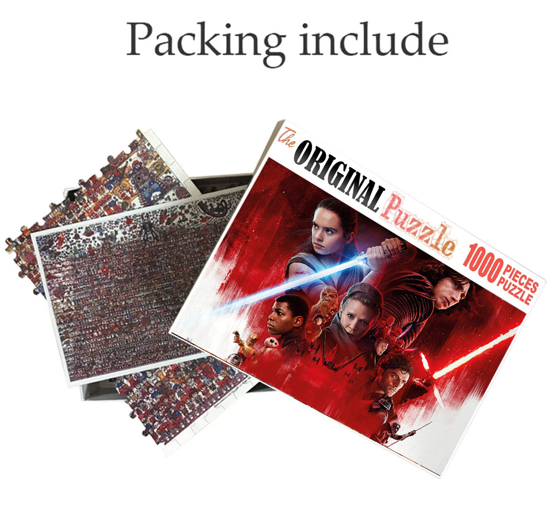 Last Jedi Wooden 1000 Piece Jigsaw Puzzle Toy For Adults and Kids
