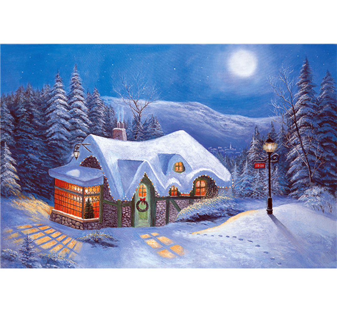 Christman House is Wooden 1000 Piece Jigsaw Puzzle Toy For Adults and Kids