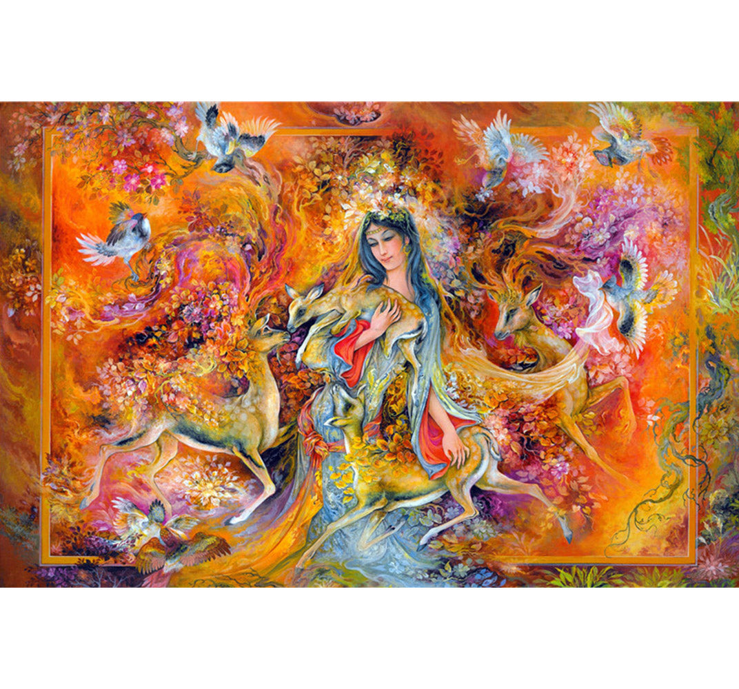 Ancient Art of Lady Wooden 1000 Piece Jigsaw Puzzle Toy For Adults and Kids