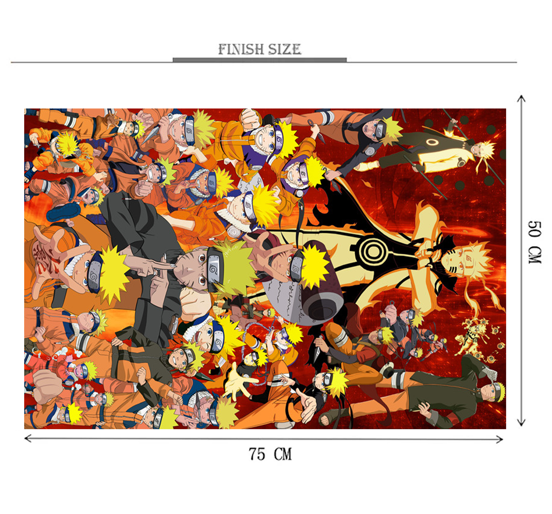 Clone Art of Naruto is Wooden 1000 Piece Jigsaw Puzzle Toy For Adults and Kids