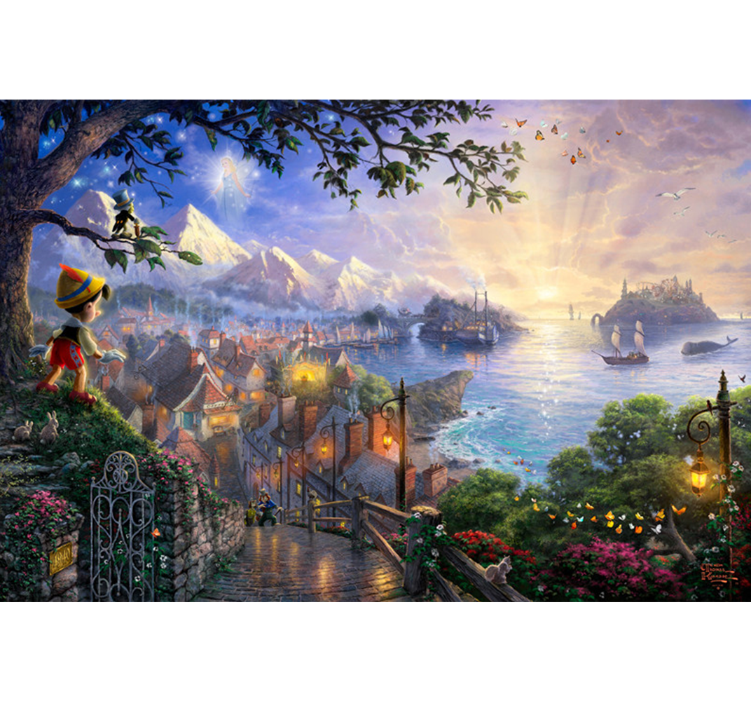 A Pinocchio Wooden 1000 Piece Jigsaw Puzzle Toy For Adults and Kids