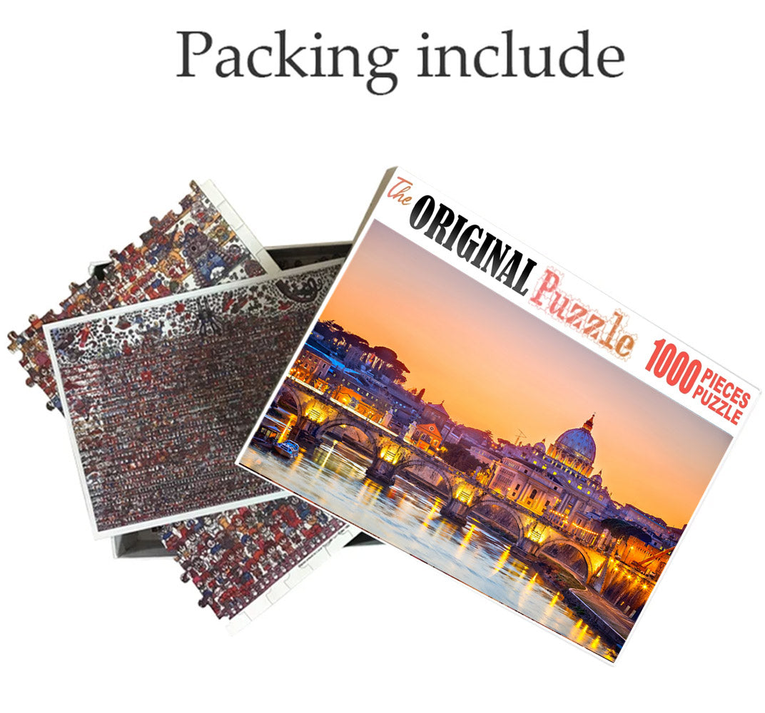 Rajasthan Wedding Plaace Wooden 1000 Piece Jigsaw Puzzle Toy For Adults and Kids