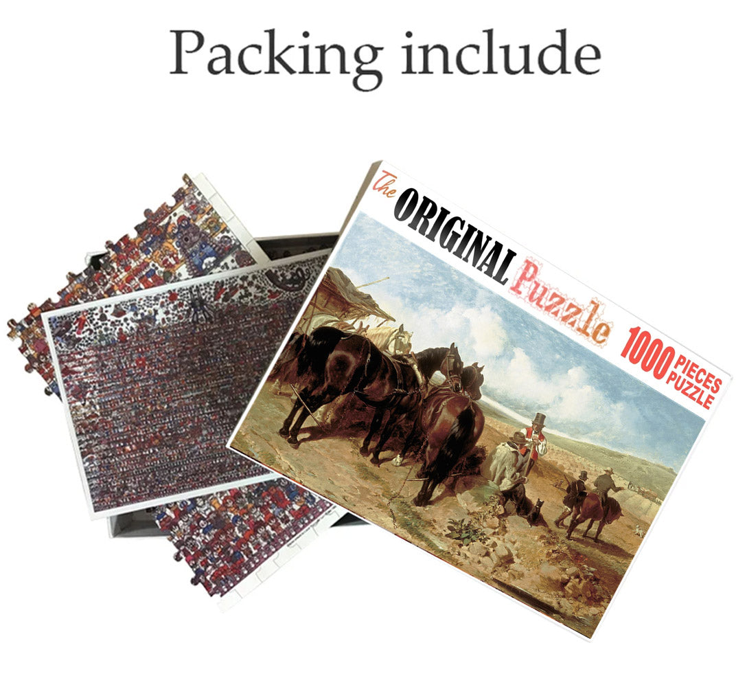 Horse Trader Wooden 1000 Piece Jigsaw Puzzle Toy For Adults and Kids