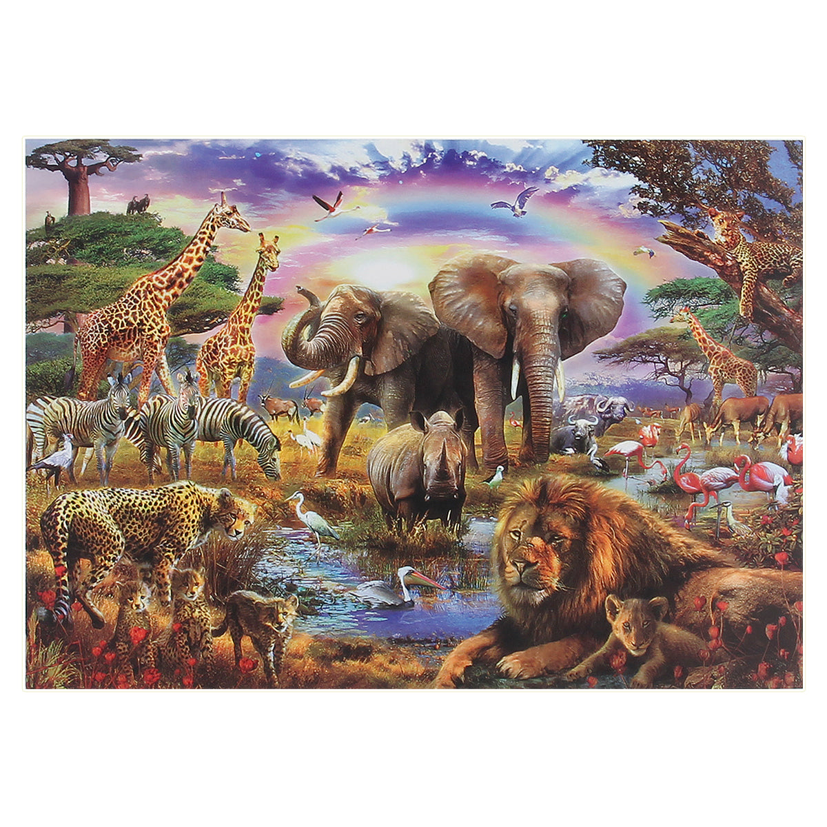 Beautiful Animal World Wooden 1000 Piece Jigsaw Puzzle Toy For Adults and Kids