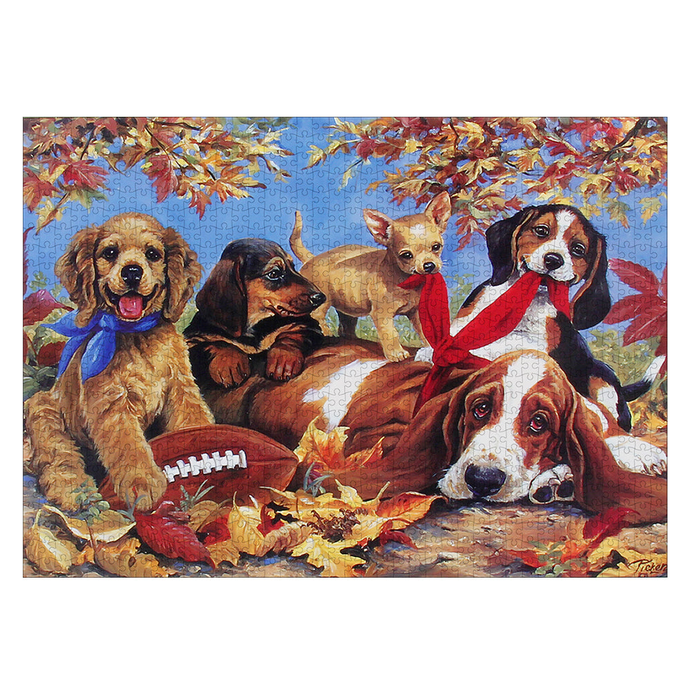 Pet Dog Wooden 1000 Piece Jigsaw Puzzle Toy For Adults and Kids