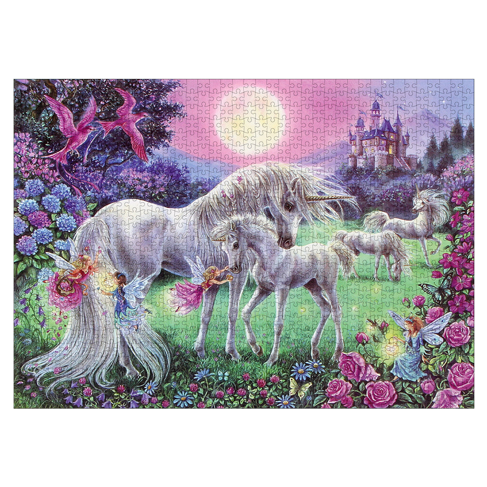 Pink Unicorn Wooden 1000 Piece Jigsaw Puzzle Toy For Adults and Kids
