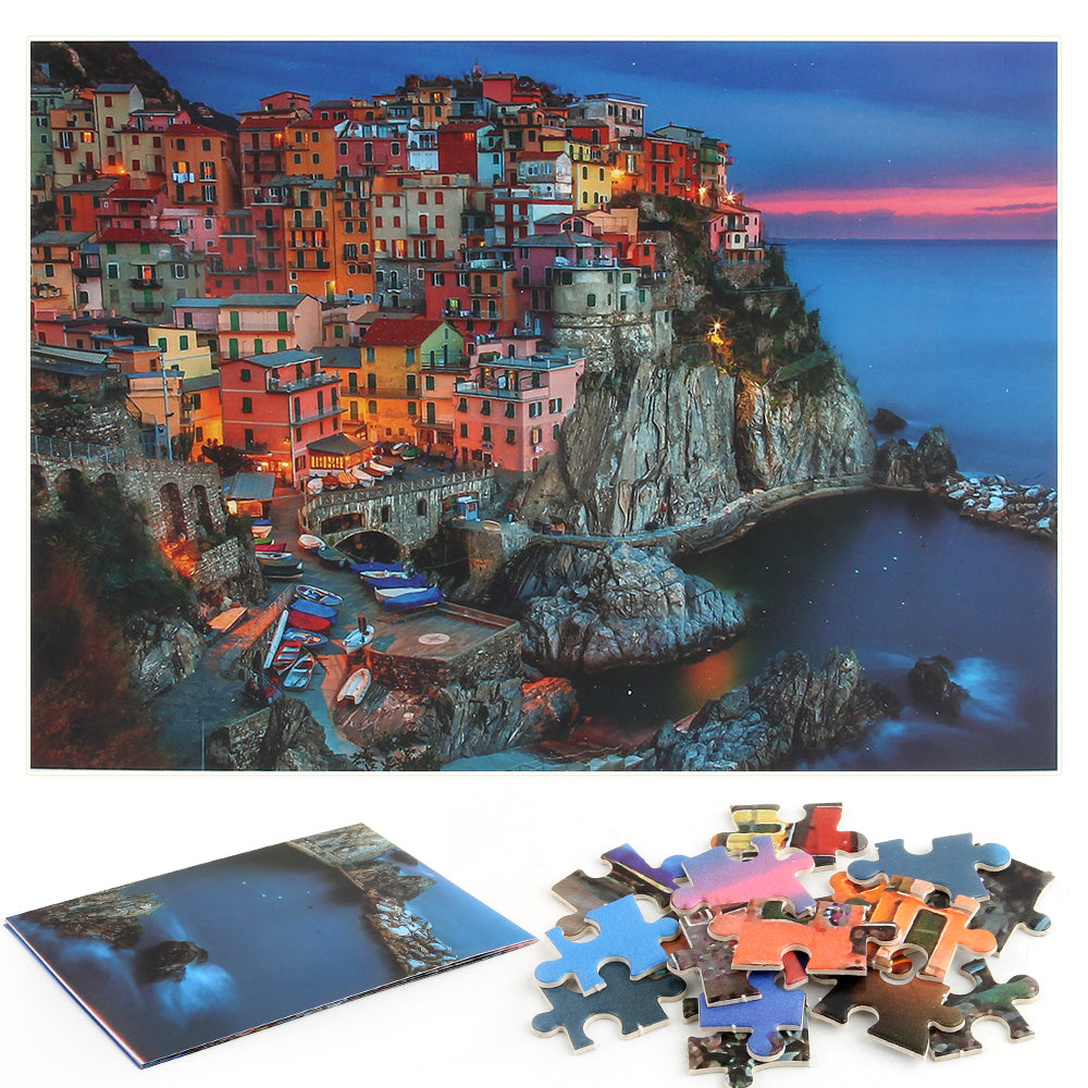 Island View Wooden 1000 Piece Jigsaw Puzzle Toy For Adults and Kids