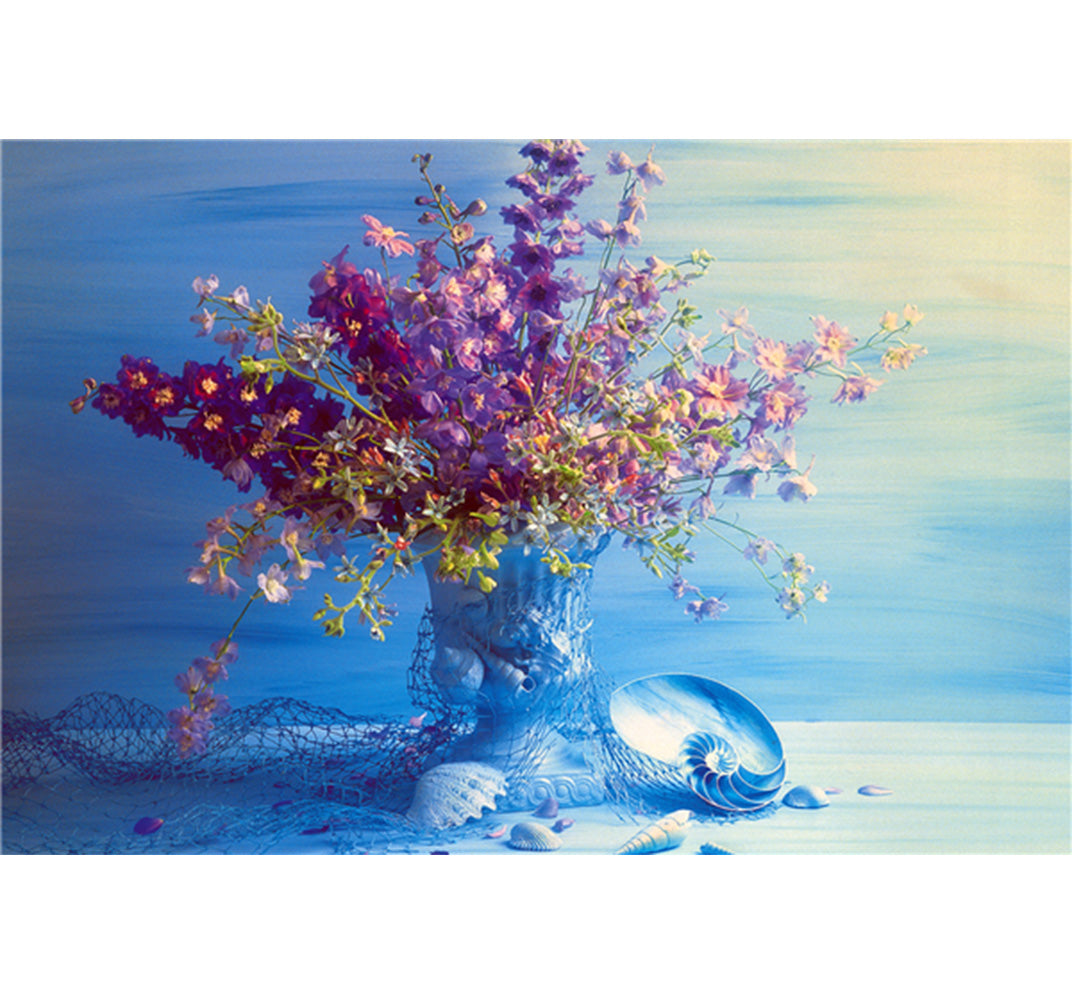 Purple Flower Vase is Wooden 1000 Piece Jigsaw Puzzle Toy For Adults and Kids