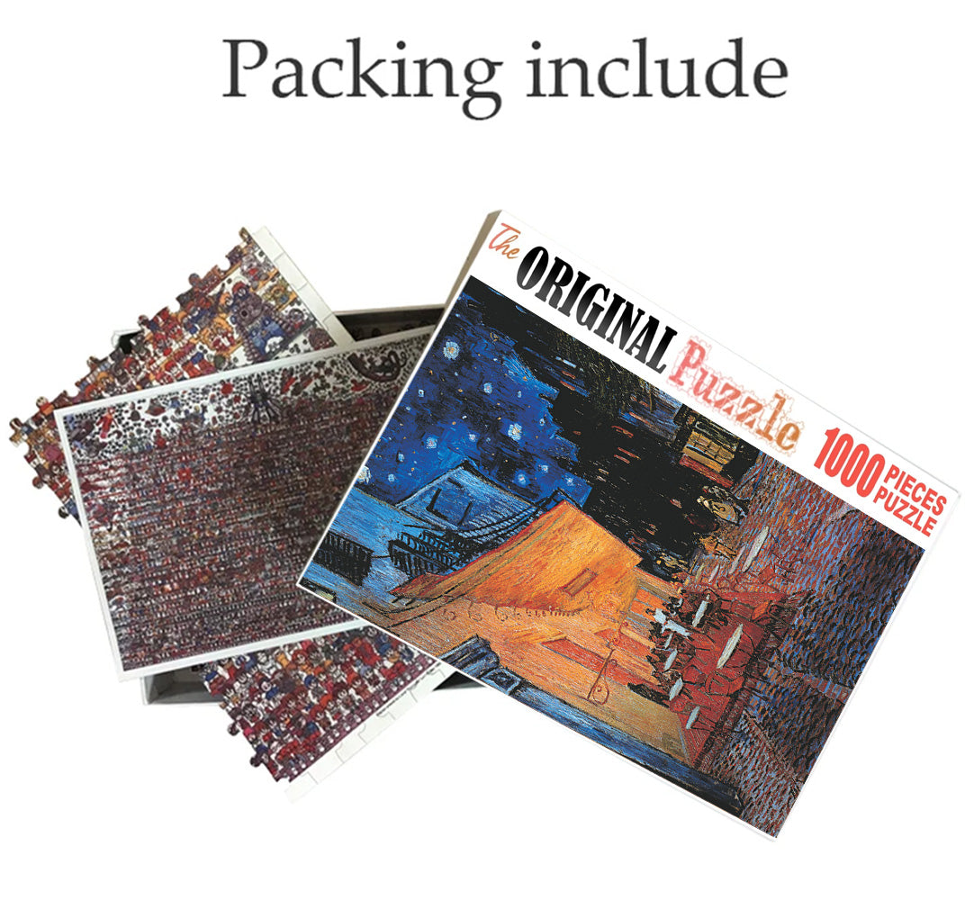 Dine Oil Painting is Wooden 1000 Piece Jigsaw Puzzle Toy For Adults and Kids