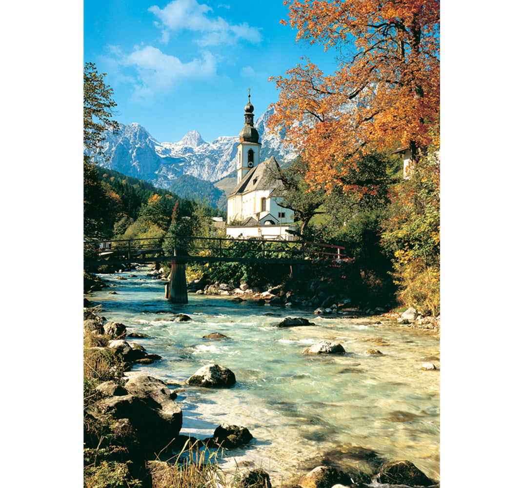 Old River Church is Wooden 1000 Piece Jigsaw Puzzle Toy For Adults and Kids