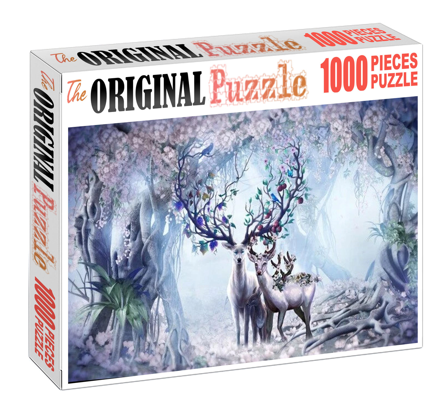 Family of King Raindeer Wooden 1000 Piece Jigsaw Puzzle Toy For Adults and Kids