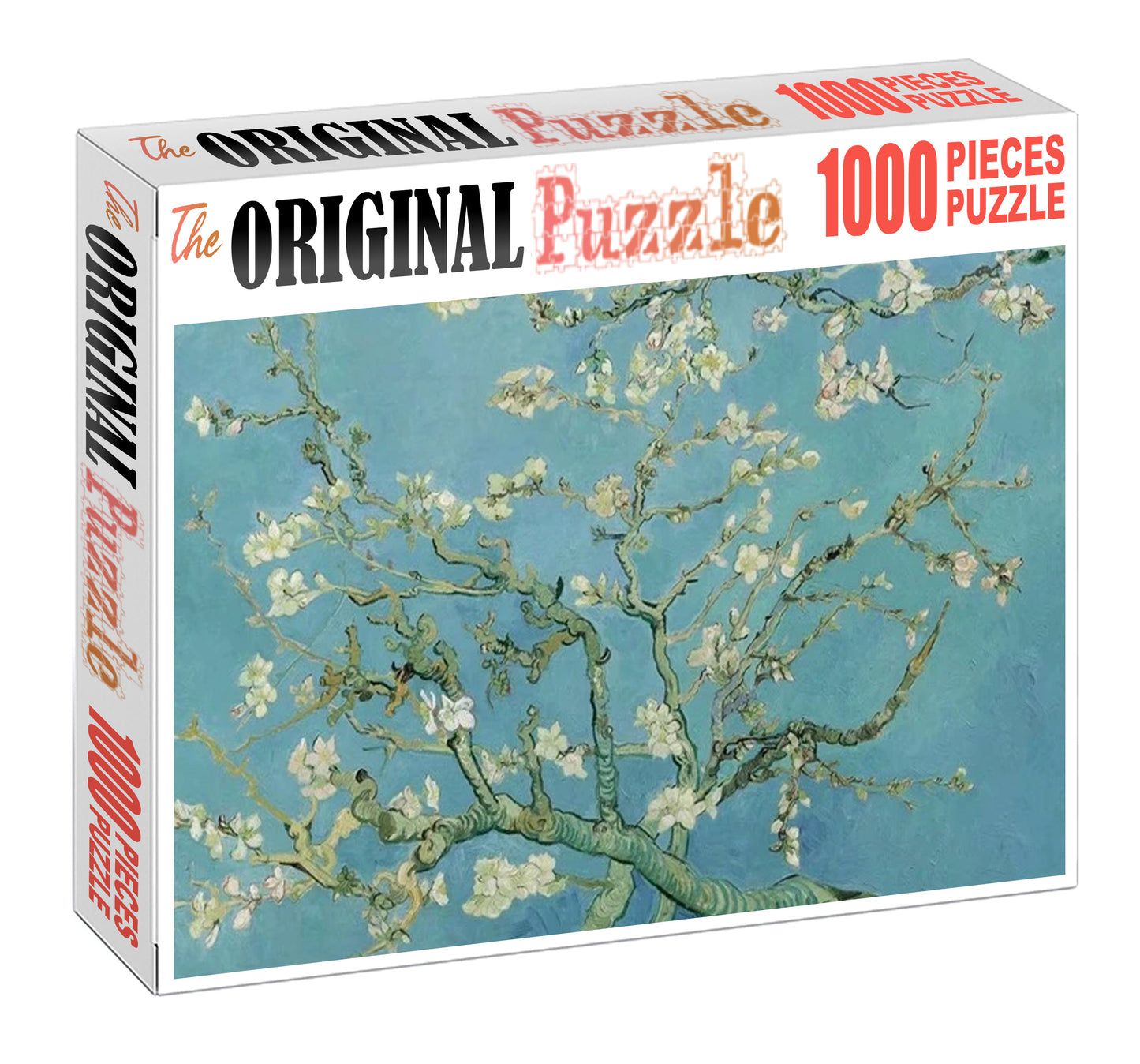 White Blosssom Flowers Wooden 1000 Piece Jigsaw Puzzle Toy For Adults and Kids
