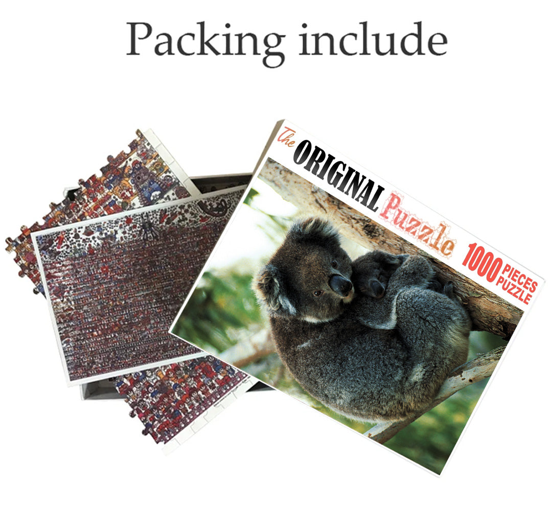 Koala Bear Wooden 1000 Piece Jigsaw Puzzle Toy For Adults and Kids